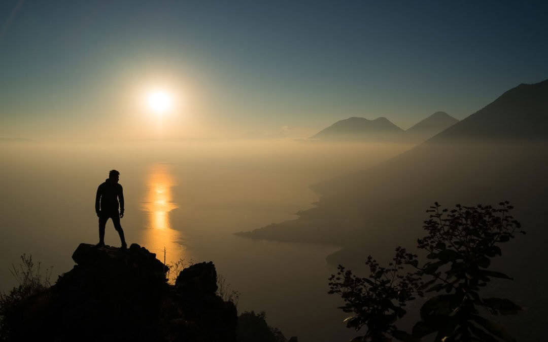 Maya-Gesichts-Sonnenaufgangswanderung