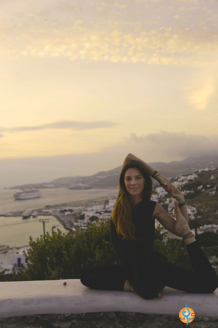 Sonnenuntergangs-Yoga