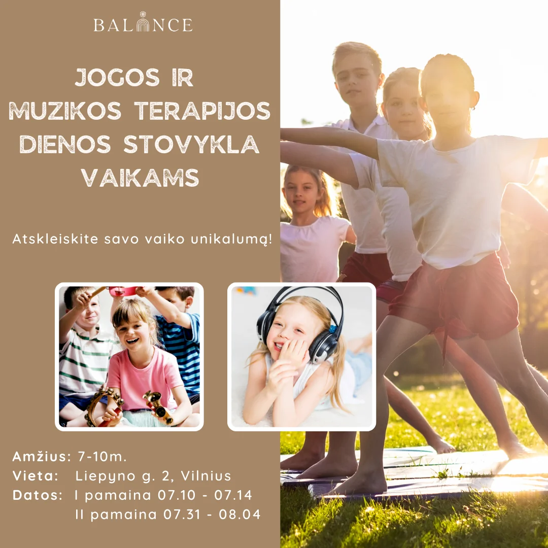 Yoga- und Musiktherapie-Tagescamp für Kinder – 07.10 - 07.14 (Kotryna und Birutė)