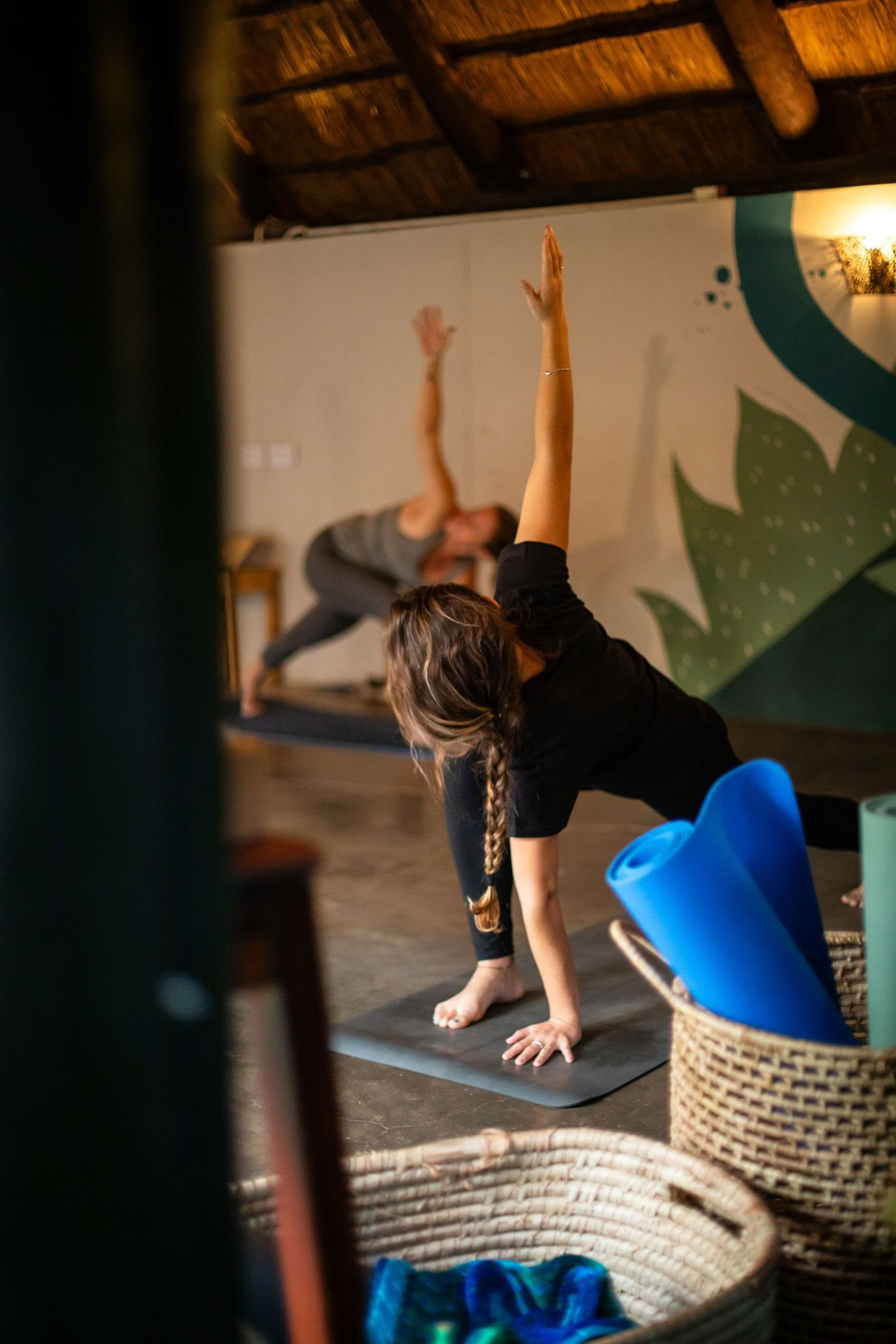 Yoga an den Falls