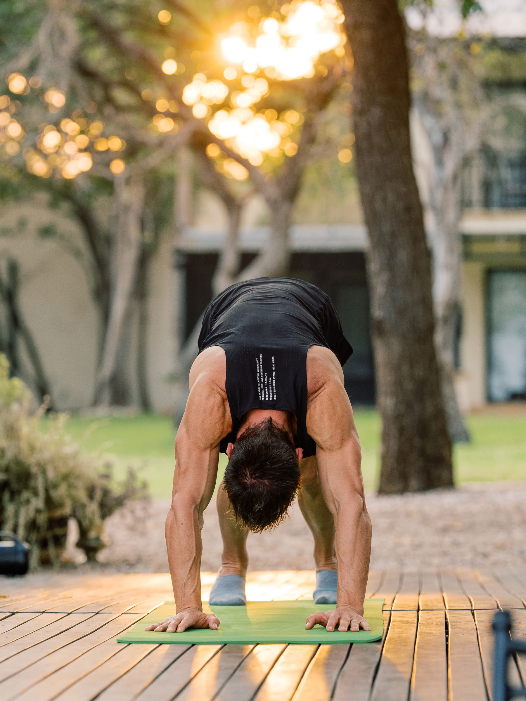 Yoga auf der Brücke