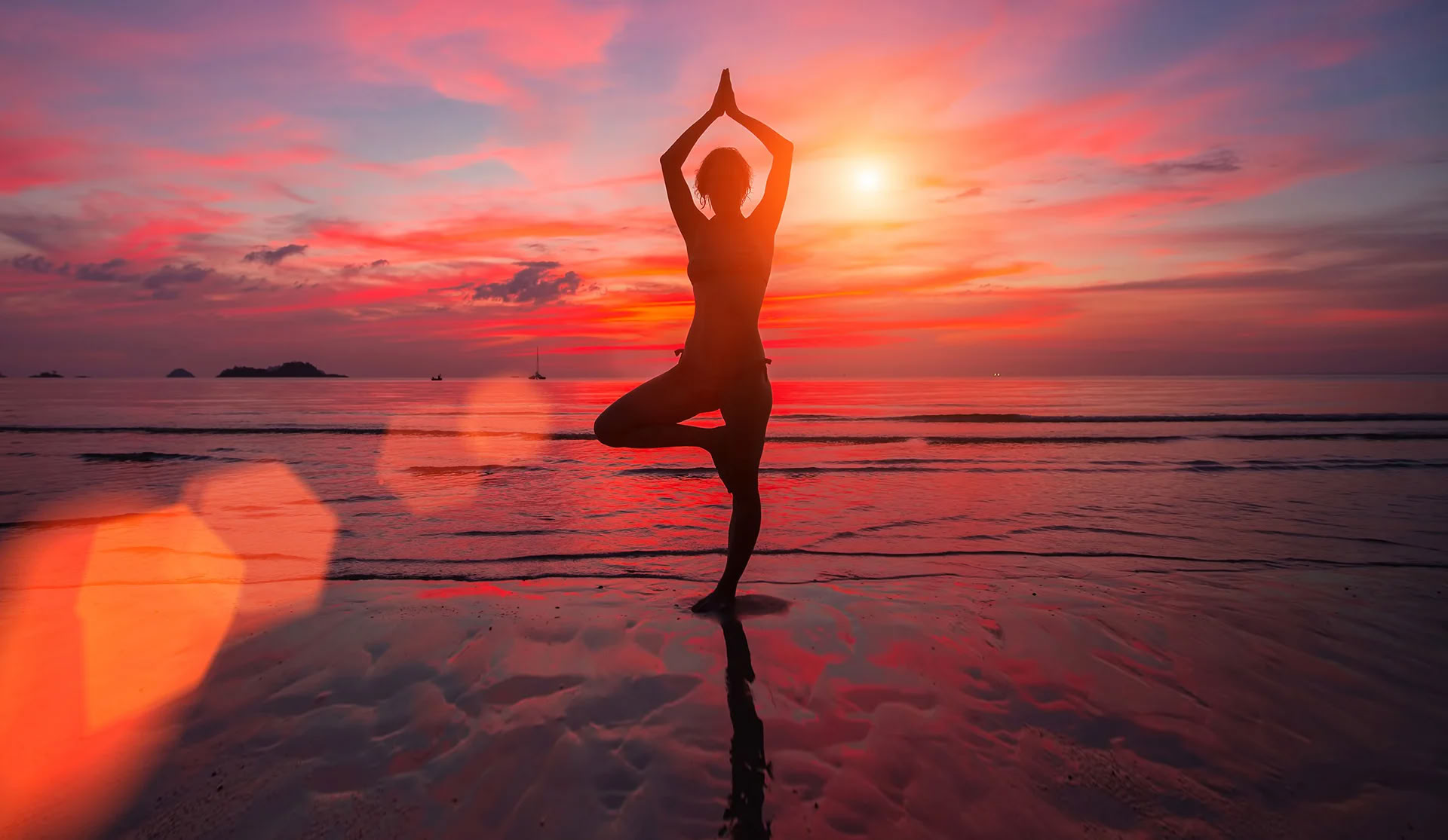 Yoga am Strand