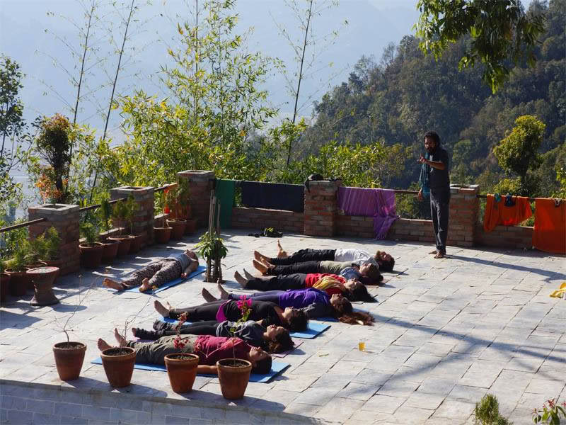 Yoga-Wanderung in Nepal