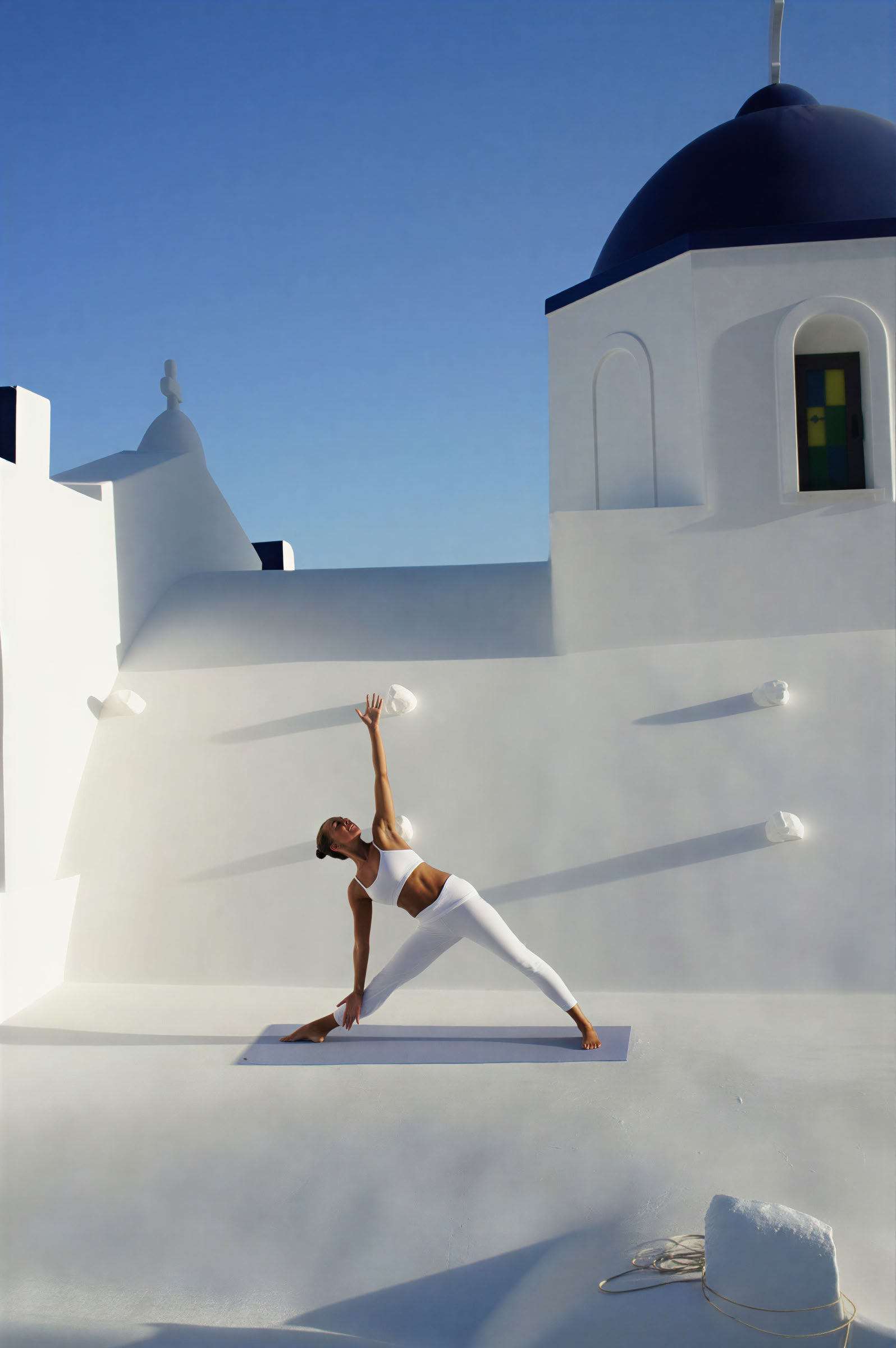 Yoga-Urlaub auf Santorin