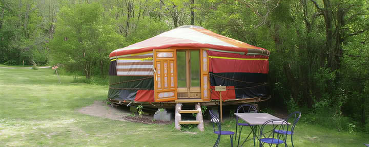 La Jurte des Campingplatzes